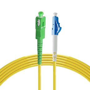 3m(9.84ft) SC/APC to LC/UPC Fiber Patch Cable, 3Meters Single Mode Simplex SM Fiber Patch Cords- 9/125μm SC/APC-LC/UPC Fiber Optic Cable (3M)