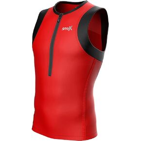 Sparx Mens Tri Tank Performance Triathlon Top Tri Singlet Mesh Panels Swim Bike Run