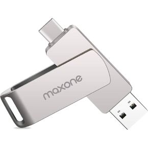 Maxone Flash Drive USB Type C Both 3.1 Tech - 2 in 1 Dual Drive Memory Stick High Speed OTG for Android Smartphone Computer, MacBook, Chromebook Pixel (64GB)