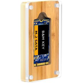 M.2 SSD Case Enclosure for M.2 2230/2242/2260/2280MM SSD Hard Drive Protection Box Storage Box Drive,Transparent Bamboo Magnetic Closure NGFF/NVME Manager-01M2-Z