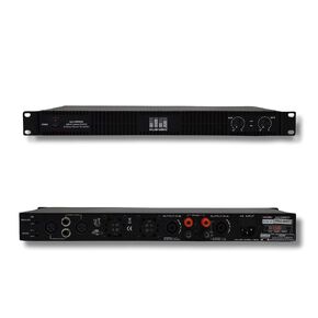 MUSYSIC Professional 4-Channel Amplifier – 2x9600 Watts D-Class 1U Power Amp MU-D9600 High Performance Amplifier with Stereo & Bridge Power for Professional Use in Concerts & Functions and at Home