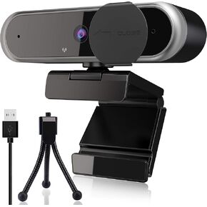 كاميرا ويب lexvss مع ميكروفون، كاميرا ويب محمولة بدقة 2K 1440P HD بزاوية واسعة للكمبيوتر المحمول والكمبيوتر المكتبي مع حامل ثلاثي القوائم، رائعة لمكالمات الفيديو والمؤتمرات والتسجيل والألعاب in Kuwait