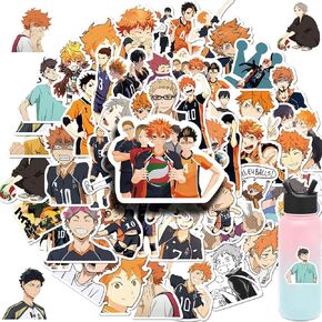 52Pcs Haikyuu!! Stickers for Water Bottles,Gifts Cute Manga Stickers,Classic Japanese Anime Stickers for Laptop,Bumper,Water Bottles,Computer,Phone,Hard hat,Car Stickers and Decals (Haikyuu!!)