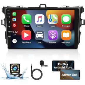 UNITOPSCI Android Car Stereo for Toyota Corolla 2009 2010 2011 2012 Wireless CarPlay Android Auto 2G 32G 9 بوصة GPS للملاحة شاشة لمس بلوتوث راديو FM Phonelink WiFi SWC مع ميكروفون كاميرا احتياطية