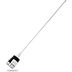 HYS UHF VHF 2meter 70CM 21inches NMO Antenna with NMO Mount 4meter(13.1ft) PL259(UHF Male) RG58 Coax Cable and L Shape Fender Bracket Mount for Truck Car Mobile Radio Transceiver