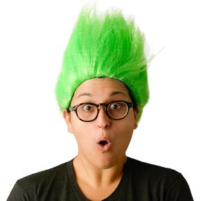 Silver Troll Wig - Adjustable Troll Doll Wig Suitable For All Ages - Stylable Wig - Troll Inspired For Retro Or Modern Costumes