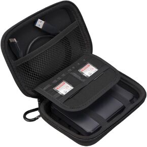Lacdo Hard Drive Carrying Case for Toshiba Canvio Basics/Toshiba Canvio Flex/Canvio Advance/Canvio Gaming Portable External Hard Drive 1TB 2TB 3TB 4TB USB 3.0 HDD Shockproof Travel Bag, Black