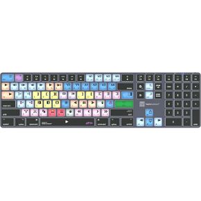 Logickeyboard Wireless Backlit 'Titan' designed for use with Avid Media Composer on Mac • 'Extended Pro' Layout • p/n LKB-MCOMP-TM-US