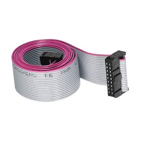 DMiotech 30Pin 30cm Long 2.54mm IDC Wire Flat Ribbon Cable FC to FC Connector with Grey Color
