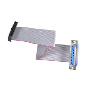 DMiotech 26Pin 0.2m Long 2.54mm IDC Wire Flat Ribbon Cable DB25 Female to FC-26 Connector with Grey Color