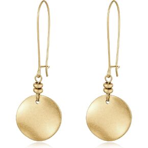 LILIE&WHITE Burnt Gold And Silver Round Disc Dangle Earrings For Women Statement Earrings Fashion Earrings Costume Jewelry For Women Boho Earrings