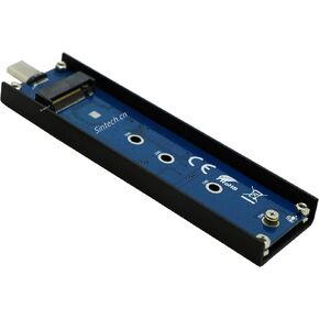 Sintech nVME USB SSD Card,USB 3.0 M.2(NGFF) M Key SSD External Case Box with USB 3.1 Type C Connector(Not Support M.2 SATA SSD)