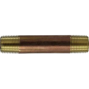 Midland 40-066 Brass Nippple, 4" Length, 1/2" Diameter,