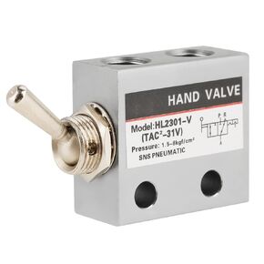 AUNMAS Hl2301 3 Position 2 Port, 3 Way Air Valve Air Toggle Switch Toggle Switch Pneumatic Mechanical Valve