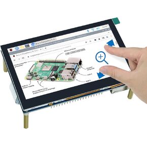 FREENOVE 4.3 Inch Touchscreen Monitor for Raspberry Pi 5 4 B 3 B+ A+, 800x480 Pixel IPS Display, 5-Point Touch Capacitive Screen, Driver-Free Display Port