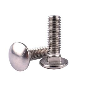 5/16-18 x 3/4" Carriage Bolts Screws, 18-8 Stainless Steel 304, Round Head, Square Neck, UNC Fully Machine Coarse Threaded,10Pcs
