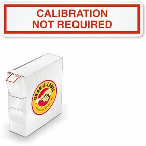 SmartSign Calibration Not Required Labels in Dispenser Box | Pack of 250, 1/2" x 2" Flexible Vinyl Stickers, Made in USA in Kuwait