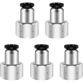 Push to Connect Fittings 1/4 Inch Tube OD x 1/8 Inch NPT Thread Female Straight Pneumatic Tube Fittings Quick Connect Fittings Air Line Fittings Air compressor Hose Fittings 10Pcs