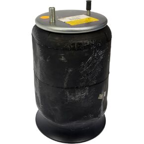 452-9243L Air Spring, Rolling Lobe, Composite Piston, 15.43" Static Height, 9" Top Plate Diameter, 10.24" Piston Diameter, Two Stud Top Plate, One Stud Piston