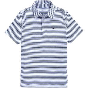 vineyard vines Boy's Tattersall On-The-Go Brrr Shirt (Toddler/Little Kids/Big Kids) Fresh Squeeze 1 SM (8-10 Big Kid)