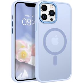 BENTOBEN Magnetic for iPhone 13 Pro Max Case, [Compatible with MagSafe] Translucent Matte Frosted Anti-Fingerprint Slim Shockproof Women Men Protective Cover Case for iPhone 13 Pro Max 6.7",Black in Kuwait
