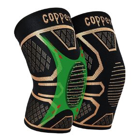 Copper Knee Braces for Knee Pain 2 pack, Knee Compression Sleeve Support for Men and Women, Medical Grade Knee Brace for Working Out, Running, Sports, Meniscus Tear, Joint Pain Relief,2XL