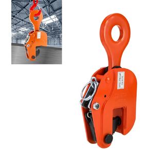 Vertical Plate Lifting Clamp 2 Ton 4400 lbs Steel Plate Lifting Clamp Sheet Metal Lifting Clamp Jaw Opening up to 1.2 inch / 30 mm