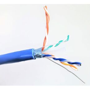 500ft Solid Shielded (STP) CAT6 Outdoor, UV Resistant and Waterproof Bulk Ethernet Cable - Blue (TR4-560BLOU-500)
