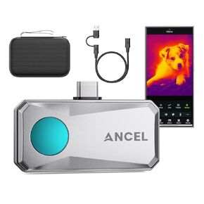 ANCEL IR101 Thermal Camera for Android, 256x192 IR Resolution, 0.24W Ultra-Low Power(8-12H Battery Life), -4°F to 1022°F, 25Hz Refresh Rate, Lightweight Thermal Imaging Camera for Home Inspection