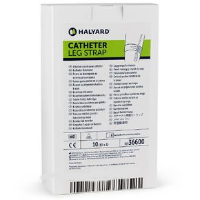 HALYARD Catheter Leg Strap, Elastic, 2 Inch Band x 24 Inches Adjustable Hook and Loop Closure, Universal Catheter Securement Loop (Box of 10)