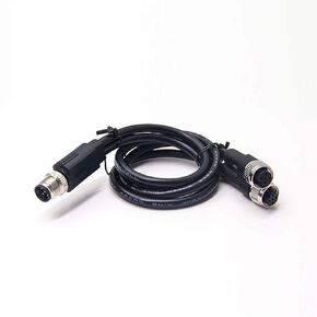 M12 Connector Male to Female Double Ended Cable Female to Male M12 Connector (A-Code 4 Pin Straight 1M/3.3ft)
