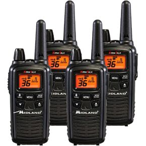 Midland LXT600VP3 36 Channel FRS Two-Way Radio - Up to 30 Mile Range Walkie Talkie - Black (Pack of 10)