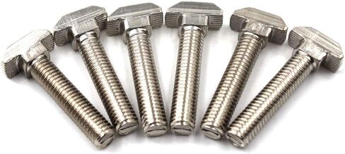 T Bolt Set Screw Bolt Fastener Tool for T-Slotted Aluminum Extrusion Nickel Plated Carbon Steel 45 Series M8X35mm 20PCS in Saudi Arabia