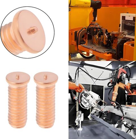 200Pcs M6x16 Carbon Steel Copper Plated Stud Weld Spot Plated Copper Welding Screw Solder Point Nail Bolt or Capacitor Discharge in Kuwait