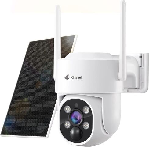 كاميرا أمان لاسلكية Kittyhok 3MP نظام أمان لاسلكي خارجي/داخلي، كاميرا أمان 2K WiFi IP للمنزل مع رؤية ليلية، صوت ثنائي الاتجاه، كشف الحركة، مقاومة للطقس in Kuwait