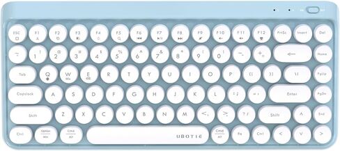 UBOTIE Portable Bluetooth Colorful Keyboards (Pink-Colorful) in Kuwait