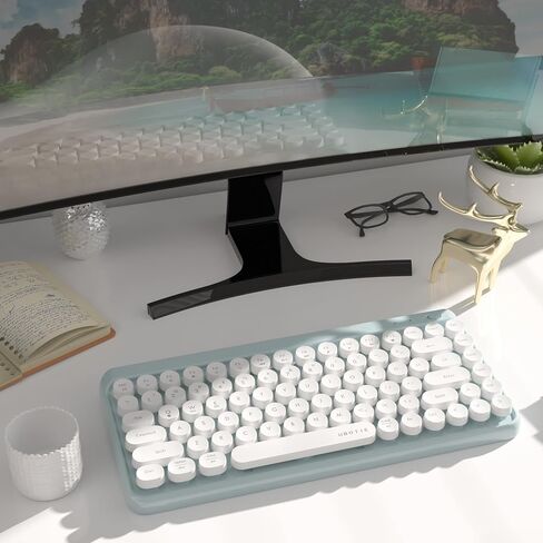 UBOTIE Portable Bluetooth Colorful Keyboards (Pink-Colorful) in Kuwait