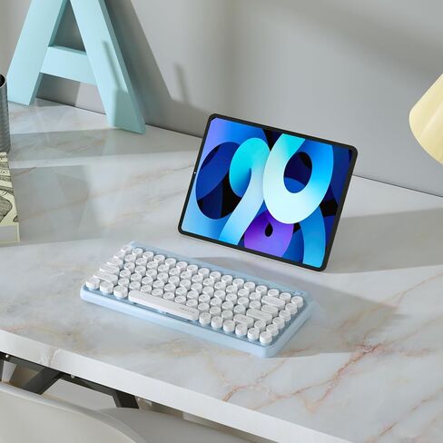 UBOTIE Portable Bluetooth Colorful Keyboards (Pink-Colorful) in Kuwait