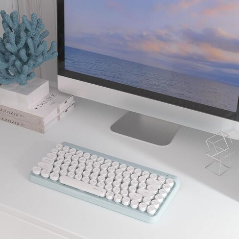 UBOTIE Portable Bluetooth Colorful Keyboards (Pink-Colorful) in Kuwait