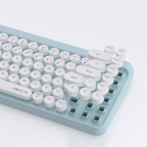 UBOTIE Portable Bluetooth Colorful Keyboards (Pink-Colorful) in Kuwait