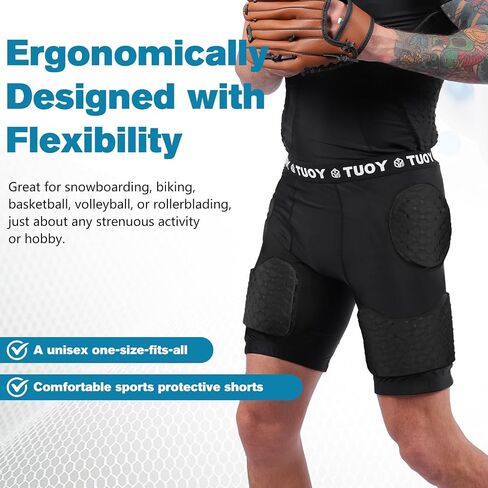 Men's Football Girdles Hip Thigh Butt Tailbone Protector Adult Athletic Protective for Rugby Baseball Skate in Saudi Arabia
