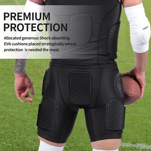 Men's Football Girdles Hip Thigh Butt Tailbone Protector Adult Athletic Protective for Rugby Baseball Skate in Saudi Arabia