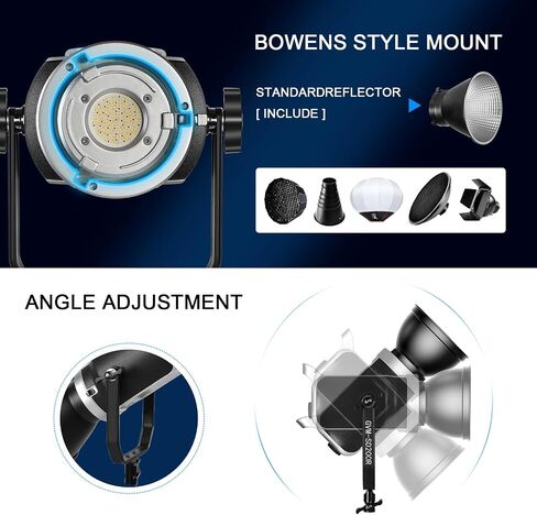 GVM RGB Video Light Kit, 200W Bi-Color Led Video Lighting with DMX Bowens Mount Softbox & Stand, Studio Light for Photography Shooting with COB Lamp Bead, 8 Lighting Effects, 2700K~7500K CRI 97+ in Saudi Arabia