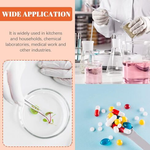 23Pcs Stainless Steel Lab Spatula Micro Scoop Set Including 22pcs 7cm 16cm 18cm 20cm 22cm Laboratory Tiny Mixing Spatula Scoop Measuring Spoon Long Sampling Spoon with 1Pair Gloves in Kuwait