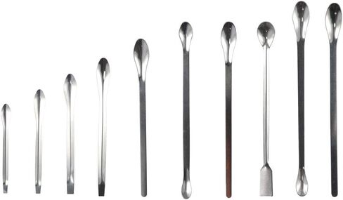 Laboratory Measuring Spoon Stainless Steel Multi-Purpose Silver Micro Sampling Scoop Durable Lab Spatula for Powders Gel Cap Filler in Saudi Arabia