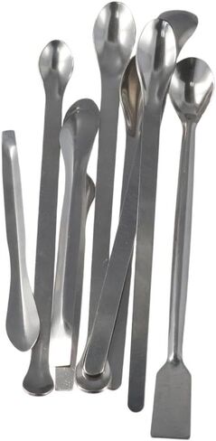Laboratory Measuring Spoon Stainless Steel Multi-Purpose Silver Micro Sampling Scoop Durable Lab Spatula for Powders Gel Cap Filler in Saudi Arabia