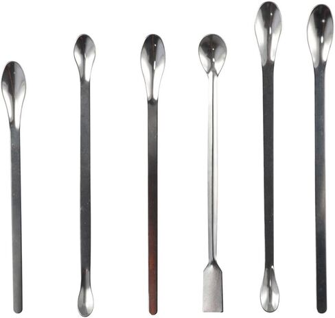 Laboratory Measuring Spoon Stainless Steel Multi-Purpose Silver Micro Sampling Scoop Durable Lab Spatula for Powders Gel Cap Filler in Saudi Arabia