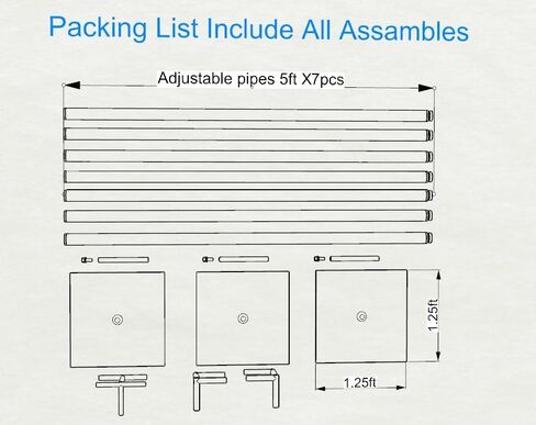 Adjustable Heavy Duty Portable 10FT X 50FT Pipe and Drape Backdrop Kit Quick Set Up Easy for Wedding&Party&Event&Photography&Show&Display (No Drape), But Not for Flower Walls/TVs/Heavy Items in Saudi Arabia