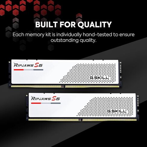G.SKILL Ripjaws S5 Series (Intel XMP 3.0) DDR5 RAM 32GB (2x16GB) 5600MT/s CL28-34-34-89 1.35V Desktop Computer Memory UDIMM - Matte Black (F5-5600J2834F16GX2-RS5K) in Kuwait