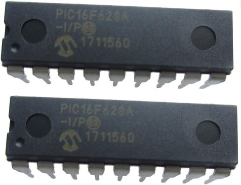 2 Pcs PIC16F628 Flash-Based, 8-Bit CMOS Microcontrollers with nanoWatt Technology MCU, PIC16F, 20MHz, DIP-18 in Kuwait